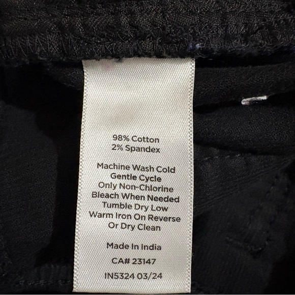 Talbots Black Corduroy Rise Straight Leg Pants Womens Sz 8P Cotton Blend Classic - Picture 10 of 10